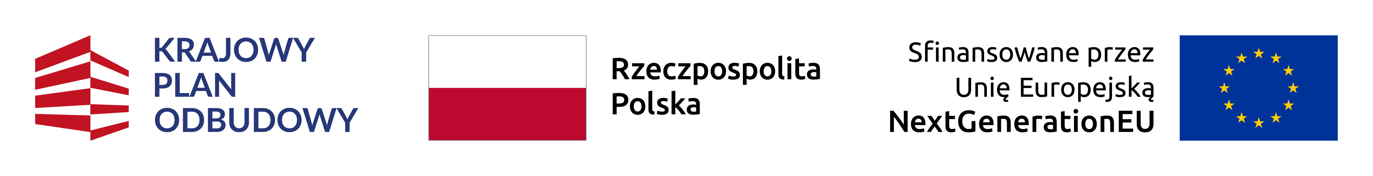 Loga: Krajowy plan odbudowy, Rzeczpospolita Polska, Unia Europejska – NextGenerationEU